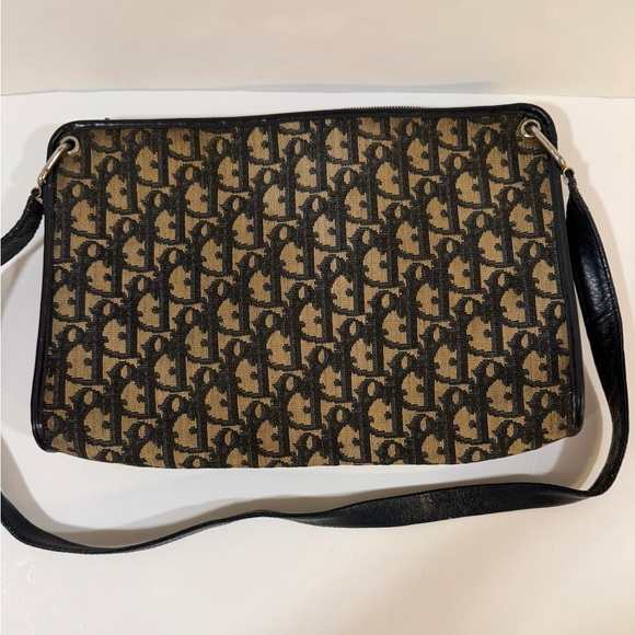 Dior Vintage Canvas Logo and Blue Leather Bag EUC Including 2 Pouches - Picture 5 of 15